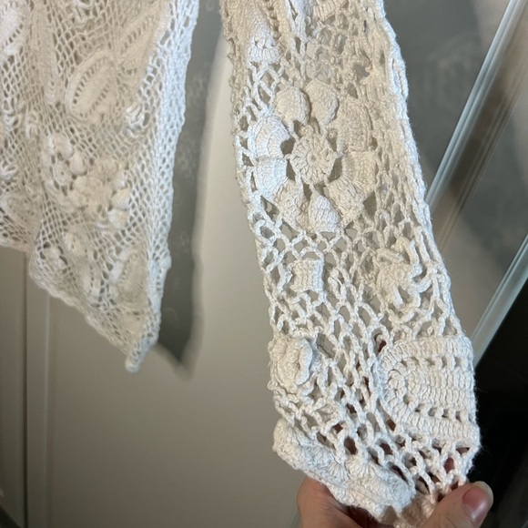 Vintage Hand Knit Crochet Cottagecore Sweater - Picture 4 of 13